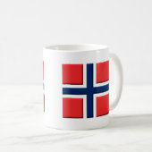 Norwegische Flagge Norsk Mug Kaffeetasse (VorderseiteRechts)