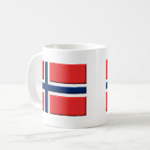 Norwegische Flagge Norsk Mug Kaffeetasse (Vorderseite Links)