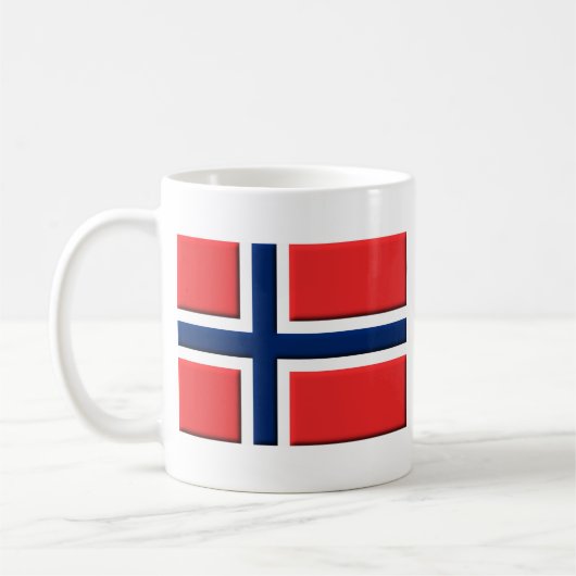 Norwegische Flagge Norsk Mug Kaffeetasse (Links)