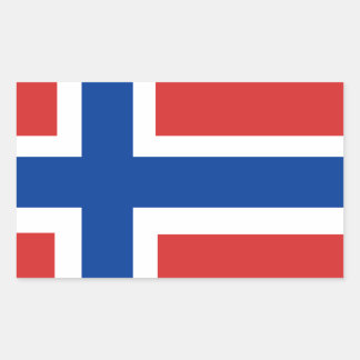 Norwegische Flagge (Norske flagg) Rechteckiger Aufkleber