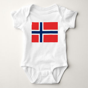 Norwegische Flagge (Norwegen) Baby Strampler