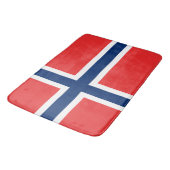 Norwegische Flagge (Norwegen) Badematte (Schrägansicht)