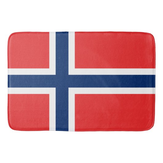 Norwegische Flagge (Norwegen) Badematte (Vorderseite)