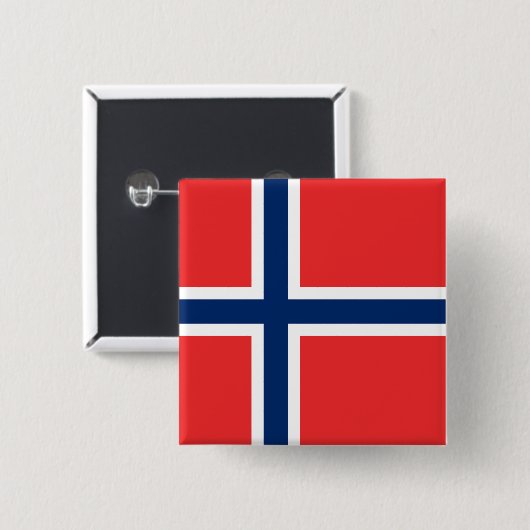Norwegische Flagge (Norwegen) Button (Vorne & Hinten)