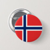 Norwegische Flagge (Norwegen) Button (Vorne & Hinten)