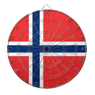 Norwegische Flagge (Norwegen) Dartscheibe