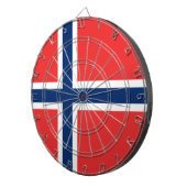 Norwegische Flagge (Norwegen) Dartscheibe (Vorderseite rechts)