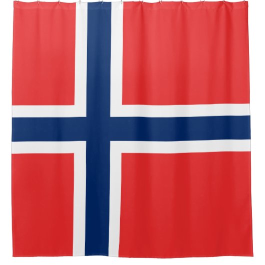 Norwegische Flagge (Norwegen) Duschvorhang (Vorderseite)
