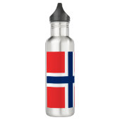 Norwegische Flagge (Norwegen) Edelstahlflasche (Links)