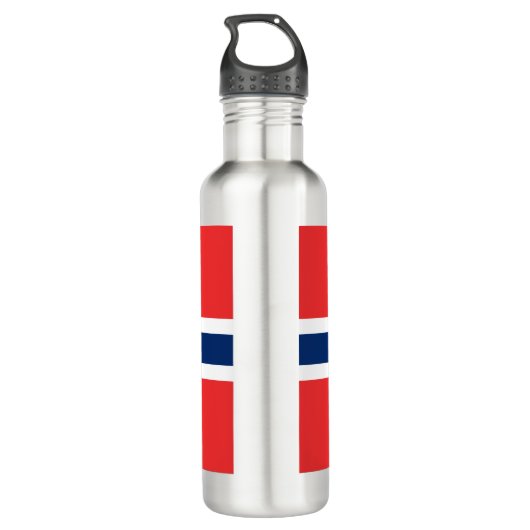 Norwegische Flagge (Norwegen) Edelstahlflasche (Rückseite)