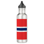 Norwegische Flagge (Norwegen) Edelstahlflasche (Rechts)