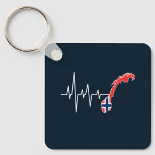 Norwegische Flagge Norwegen Flagge Norge Herzschla Schlüsselanhänger