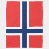 Norwegische Flagge (Norwegen) Fleecedecke (Vorderseite)