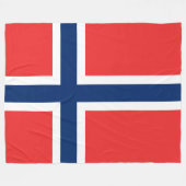 Norwegische Flagge (Norwegen) Fleecedecke (Vorderseite (Horizontal))