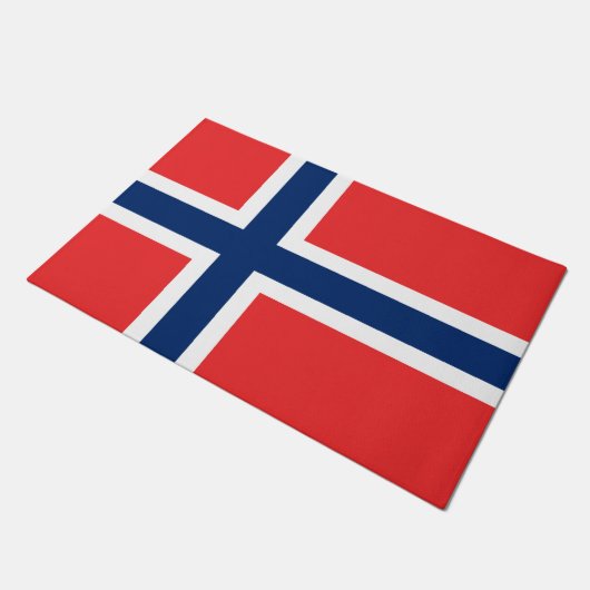 Norwegische Flagge (Norwegen) Fußmatte (Schrägansicht)