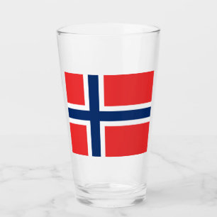 Norwegische Flagge (Norwegen) Glas