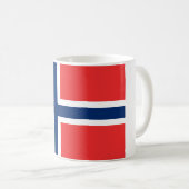 Norwegische Flagge (Norwegen) Kaffeetasse (VorderseiteRechts)