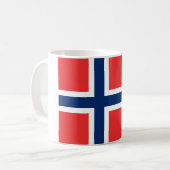 Norwegische Flagge (Norwegen) Kaffeetasse (Vorderseite Links)