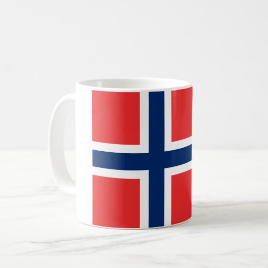 Norwegische Flagge (Norwegen) Kaffeetasse (Vorderseite Links)