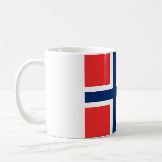 Norwegische Flagge (Norwegen) Kaffeetasse (Links)