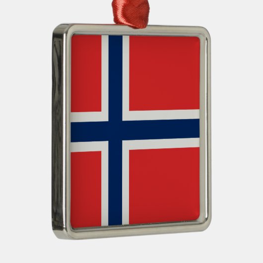 Norwegische Flagge (Norwegen) Keramik Ornament Aus Metall (Rechts)
