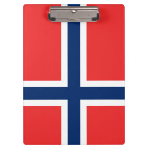 Norwegische Flagge (Norwegen) Klemmbrett