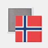 Norwegische Flagge (Norwegen) Magnet (Vorderseite/Rückseite)