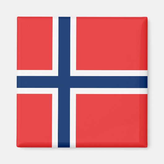 Norwegische Flagge (Norwegen) Magnet (Vorne)