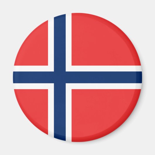 Norwegische Flagge (Norwegen) Magnet (Vorne)