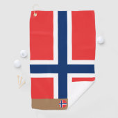 Norwegische Flagge & Norwegen, mit Monogramm / Gol Golfhandtuch (Insitu)