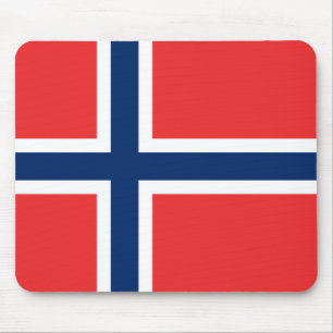 Norwegische Flagge (Norwegen) Mousepad