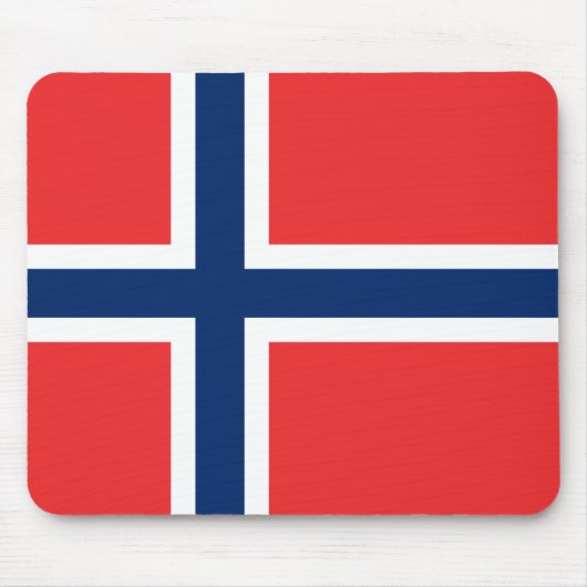 Norwegische Flagge (Norwegen) Mousepad (Vorne)
