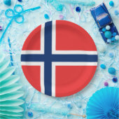 Norwegische Flagge (Norwegen) Pappteller (Party)