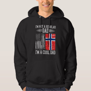 Norwegische Flagge Norwegen Root Vater Hoodie