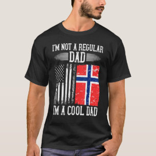 Norwegische Flagge Norwegen Root Vater T-Shirt