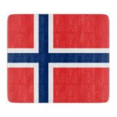 Norwegische Flagge (Norwegen) Schneidebrett (Vorderseite)