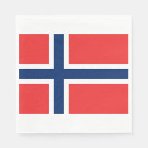 Norwegische Flagge (Norwegen) Serviette