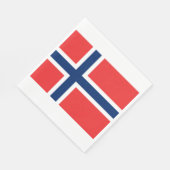 Norwegische Flagge (Norwegen) Serviette (Ecke)