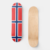 Norwegische Flagge (Norwegen) Skateboard (Vorderseite)