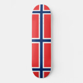Norwegische Flagge (Norwegen) Skateboard (Vorderseite)