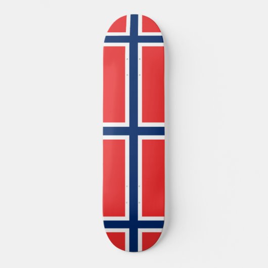 Norwegische Flagge (Norwegen) Skateboard (Vorderseite)