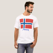 Norwegische Flagge/Norwegen T-Shirt (Vorne ganz)