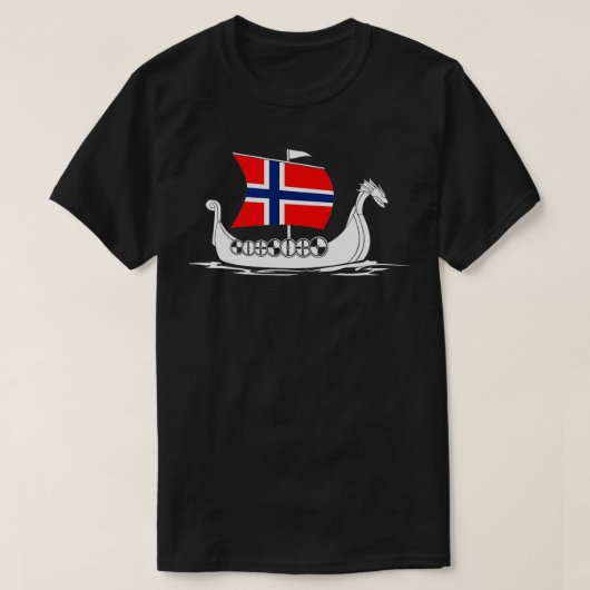 Norwegische Flagge Norwegen Wikinger Norwegen T-Shirt (Design vorne)