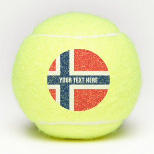 Norwegische Flagge Norwegengewohnheit Druckgelbs Tennisbälle