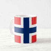 (Norwegische) Flagge Norwegens Kaffeetasse (Vorderseite Links)