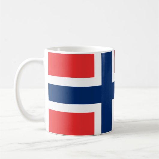 (Norwegische) Flagge Norwegens Kaffeetasse (Links)