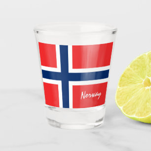 Norwegische Flagge / Norwegischer Landpatriot / Sp Schnapsglas