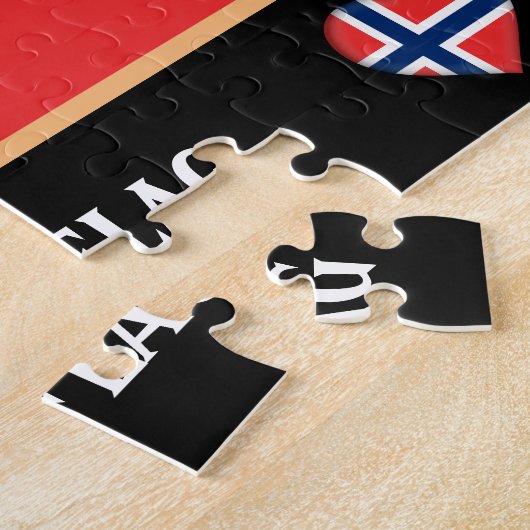 Norwegische Flagge / norwegisches Land / Norwegen Puzzle (Seite)