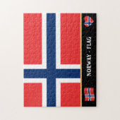Norwegische Flagge / norwegisches Land / Norwegen Puzzle (Vertikal)