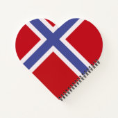 Norwegische Flagge Notizblock (Rückseite)